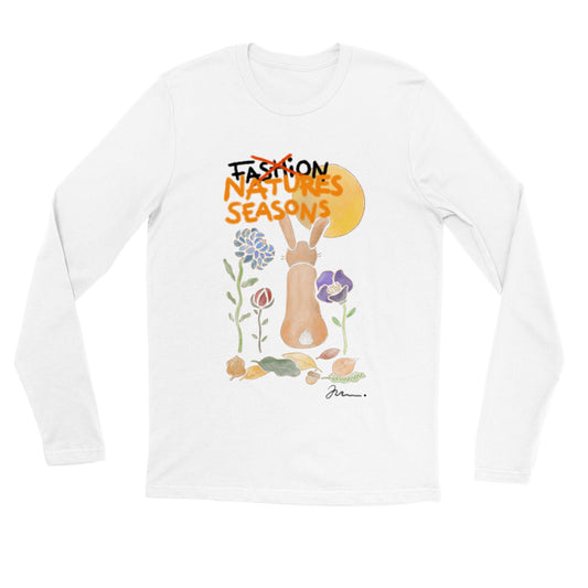 cute og cool shirt trøje med print af kanin og blomster