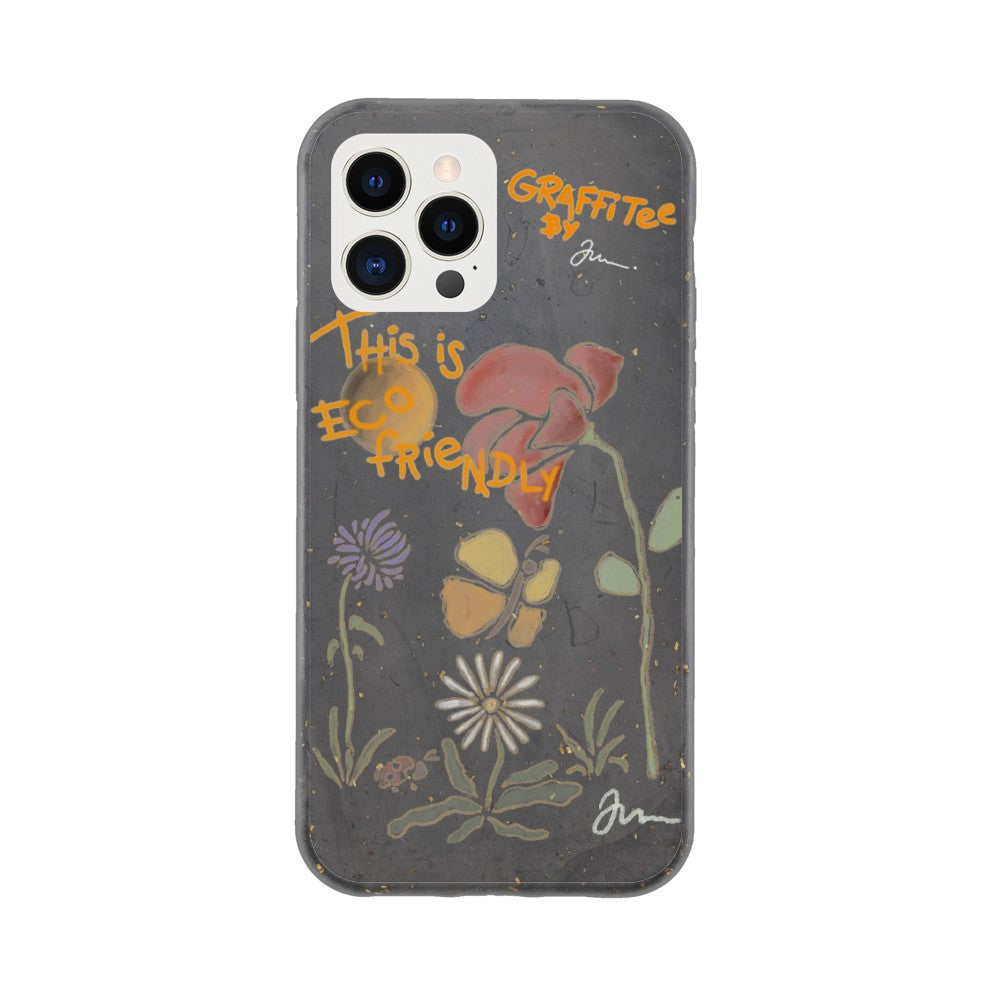 miljøvenligt iphone 12 13 14 pro med cute print blomster og natur 