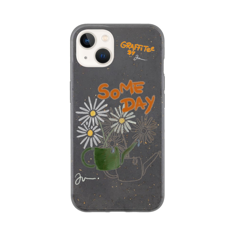 miljøvenligt iphone 12 13 14 pro med cute print blomster og natur kanin bæredygtigt samsung