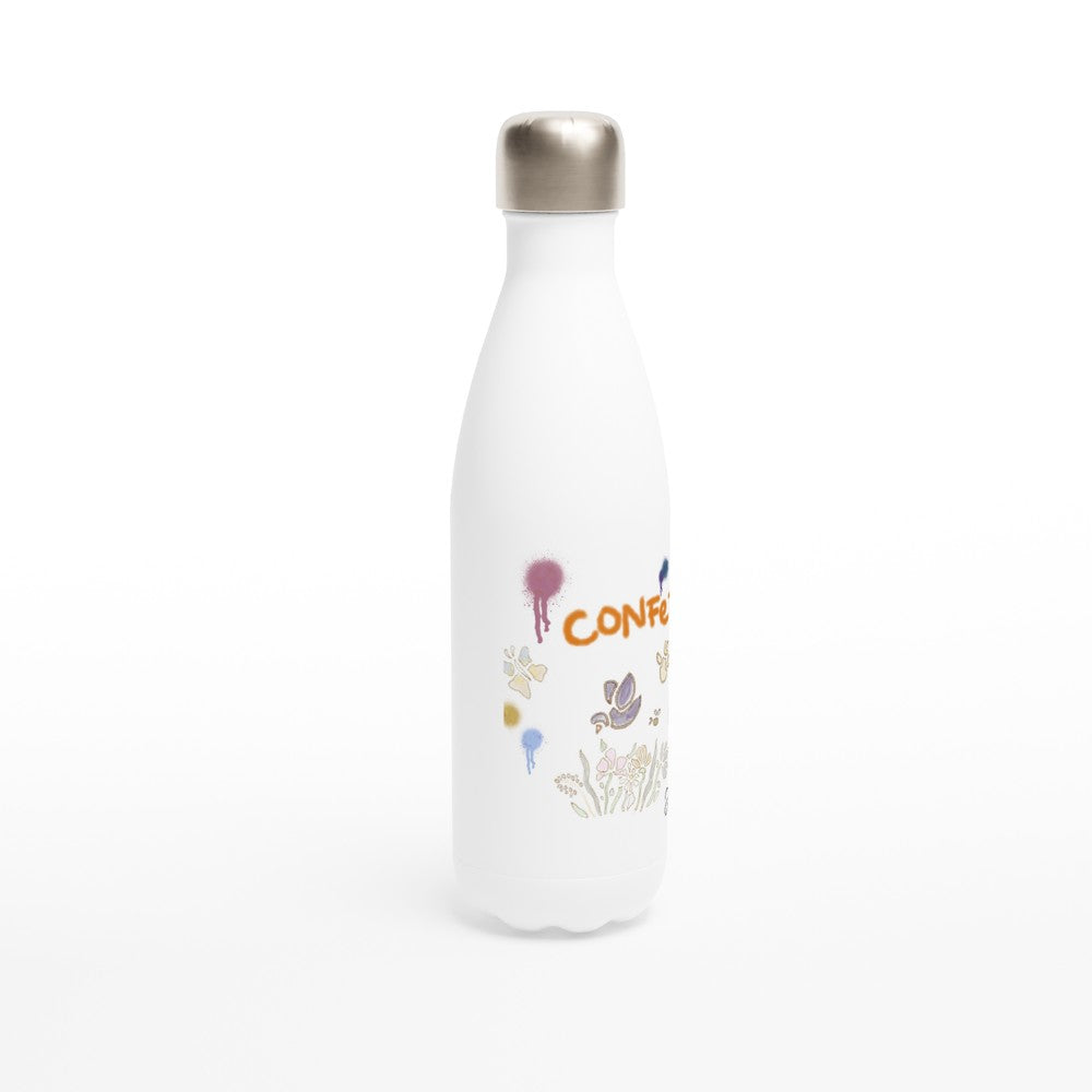 stainless steel water bottle cool print floral art design