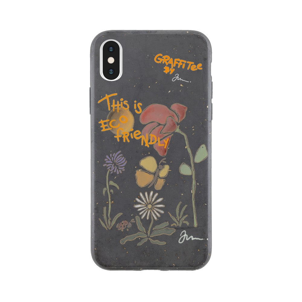 miljøvenligt iphone 12 13 14 pro med cute print blomster og natur samsung