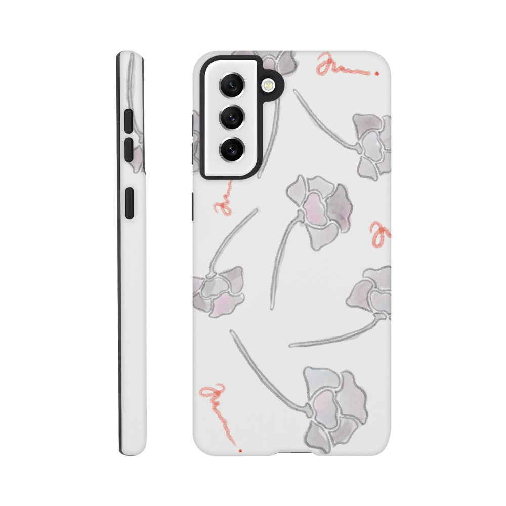 samsung iphone cover med cute print og blomster