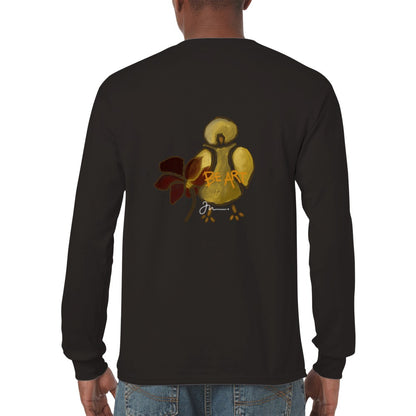 cute chicken kylling t shirt med blomsterprint / flowers