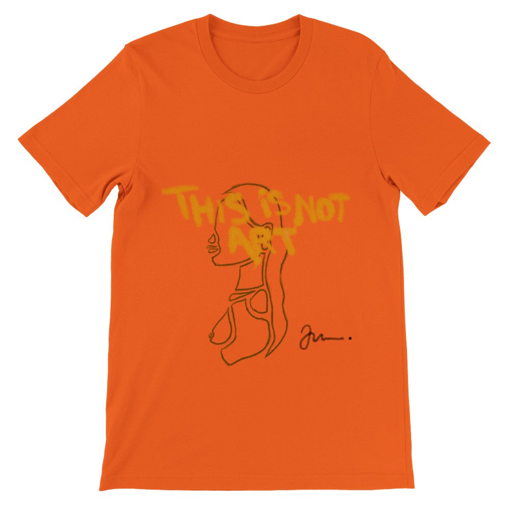 t shirt med cool print fra graffitee orange